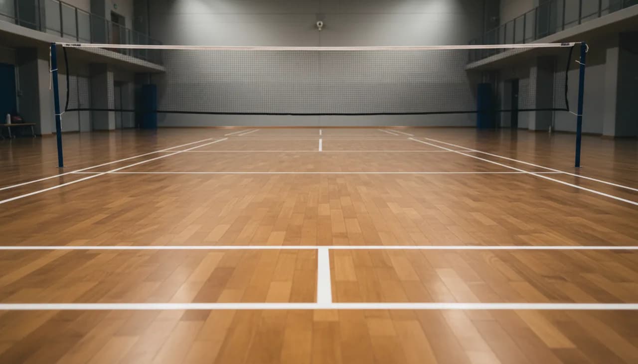 Photographie d'illustration pour l'article : Terrains de badminton : dimensions officielles, filet et tracés BWF