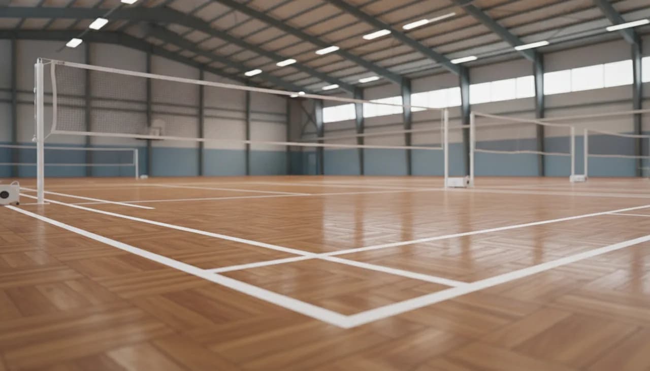 Photographie d'illustration pour l'article : Hauteur du filet de badminton : dimensions officielles